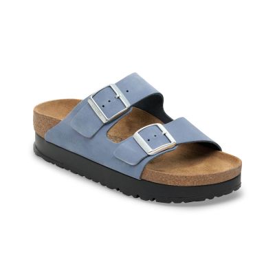 Birkenstock Arizona PAP Flex Platform Nubuk Leather Narrow Fit Blue - Синьо - Сандали Birkenstock Arizona PAP Flex Platform Nubuk Leather Narrow Fit Blue - Синьо - Сандали