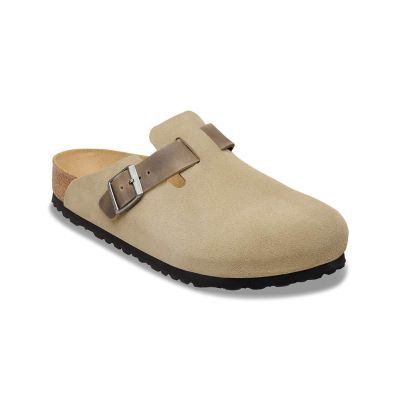 Birkenstock Boston Mixed Leather Narrow Fit Faded Khaki - кафяво - Сандали Birkenstock Boston Mixed Leather Narrow Fit Faded Khaki - кафяво - Сандали