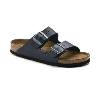 Birkenstock Arizona Soft Footbed Oiled Nubuck Leather Regular Fit - Синьо - Сандали Birkenstock Arizona Soft Footbed Oiled Nubuck Leather Regular Fit - Синьо - Сандали