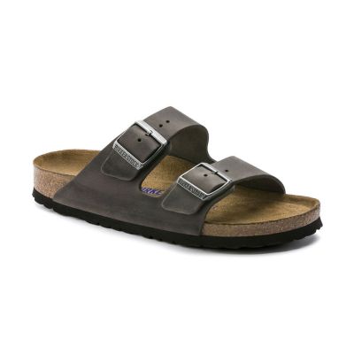 Birkenstock Arizona SFB Oiled Nubuck Leather Narrow Fit - Сив - Сандали Birkenstock Arizona SFB Oiled Nubuck Leather Narrow Fit - Сив - Сандали