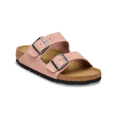 Birkenstock Arizona Suede Leather Regular Fit Pink Clay - Розово - Сандали Birkenstock Arizona Suede Leather Regular Fit Pink Clay - Розово - Сандали