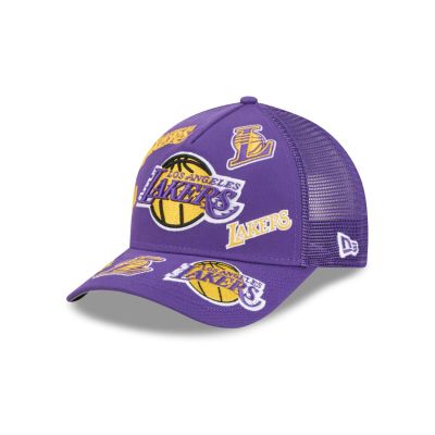 New Era NBA 9FORTY A-Frame Trucker All Over Los Angeles Lakers - Лилаво - Шапка с козирка New Era NBA 9FORTY A-Frame Trucker All Over Los Angeles Lakers - Лилаво - Шапка с козирка