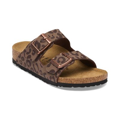 Birkenstock Arizona Kids Birkibuc Narrow Fit Leo Mocca - кафяво - Сандали Birkenstock Arizona Kids Birkibuc Narrow Fit Leo Mocca - кафяво - Сандали