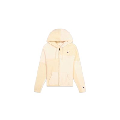 Champion Patchwork Velour Fleece ZIP-UP Hoodie - Бяло - Суичър с качулка Champion Patchwork Velour Fleece ZIP-UP Hoodie - Бяло - Суичър с качулка