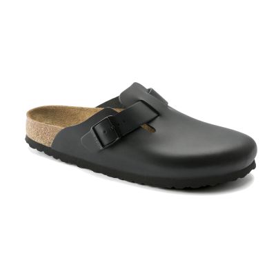 Birkenstock Boston Natural Leather Regular Fit Black - черен - Сандали Birkenstock Boston Natural Leather Regular Fit Black - черен - Сандали