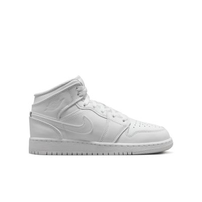 Nike Jordan 1 Mid Big Kids' Shoes White - Бяло - Кецове Nike Jordan 1 Mid Big Kids' Shoes White - Бяло - Кецове