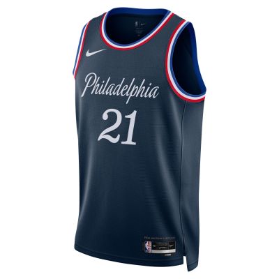 Nike Dri-FIT Philadelphia 76ers Joel Embiid Swingman Jersey - Синьо - Джърси