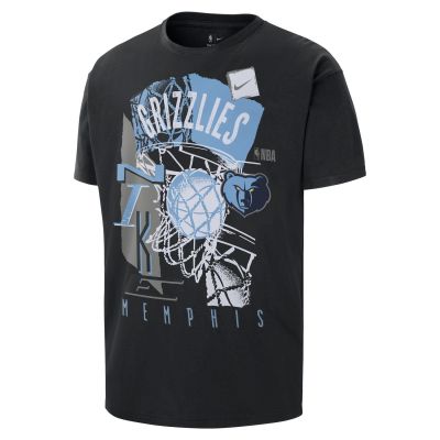 Nike NBA Memphis Grizzlies Courtside Vintage Tee Black - черен - Тениска с къс ръкав Nike NBA Memphis Grizzlies Courtside Vintage Tee Black - черен - Тениска с къс ръкав