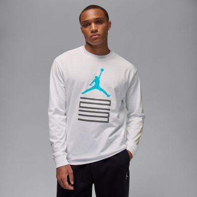 Jordan Brooklyn AJ11 Graphic Long-Sleeve Tee White - Бяло - Тениска с къс ръкав