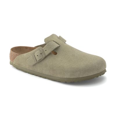Birkenstock Boston Suede Leather Regular Fit Faded Khaki - Сив - Сандали Birkenstock Boston Suede Leather Regular Fit Faded Khaki - Сив - Сандали