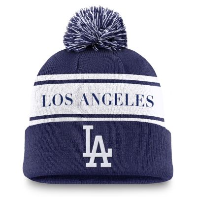 Nike LA Dodgers Peak Standard Cuff Pom Beanie - Синьо - Шапка с козирка Nike LA Dodgers Peak Standard Cuff Pom Beanie - Синьо - Шапка с козирка