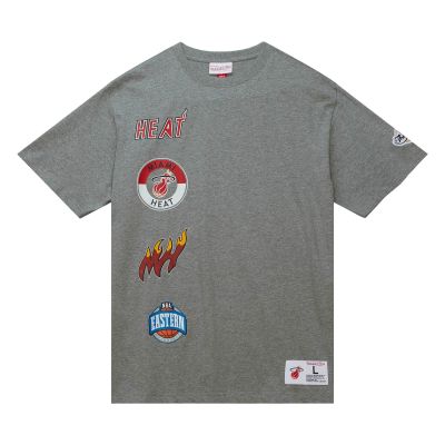 Mitchell & Ness NBA Miami Heat Hometown S/S Tee - Сив - Тениска с къс ръкав