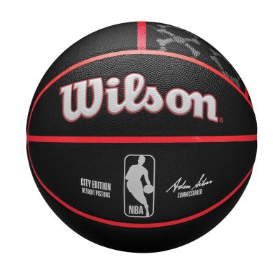 Wilson 2023 NBA Team City Collection Detroit Pistons Size 7 - черен - Топка